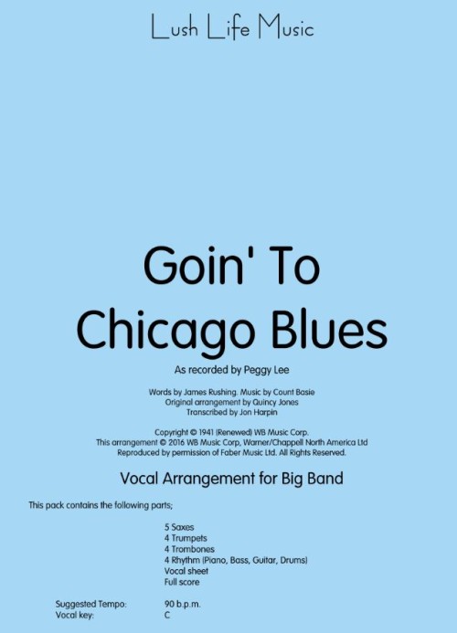 GOIN' TO CHICAGO BLUES (Peggy Lee) (Vocal Jazz)